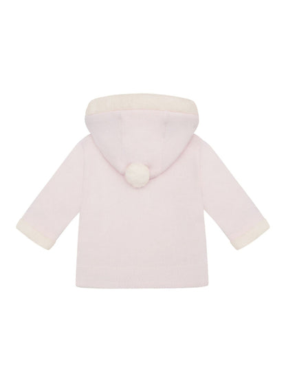 Dsiney Kidz - Emile Et Rose Kitty Pink Knitted Hooded Jacket With Fur Trim image 4