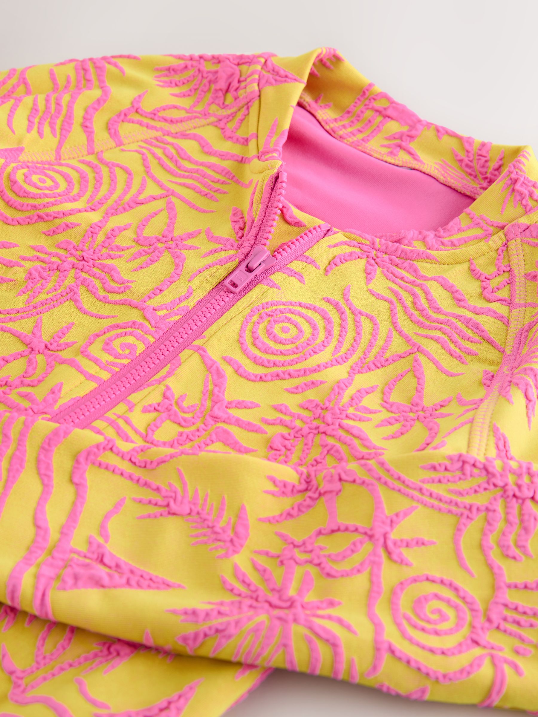 Dsiney Kidz - Pink/Yellow Textured Long Sleeve Sunsafe Swimsuit (3-16yrs) image 8