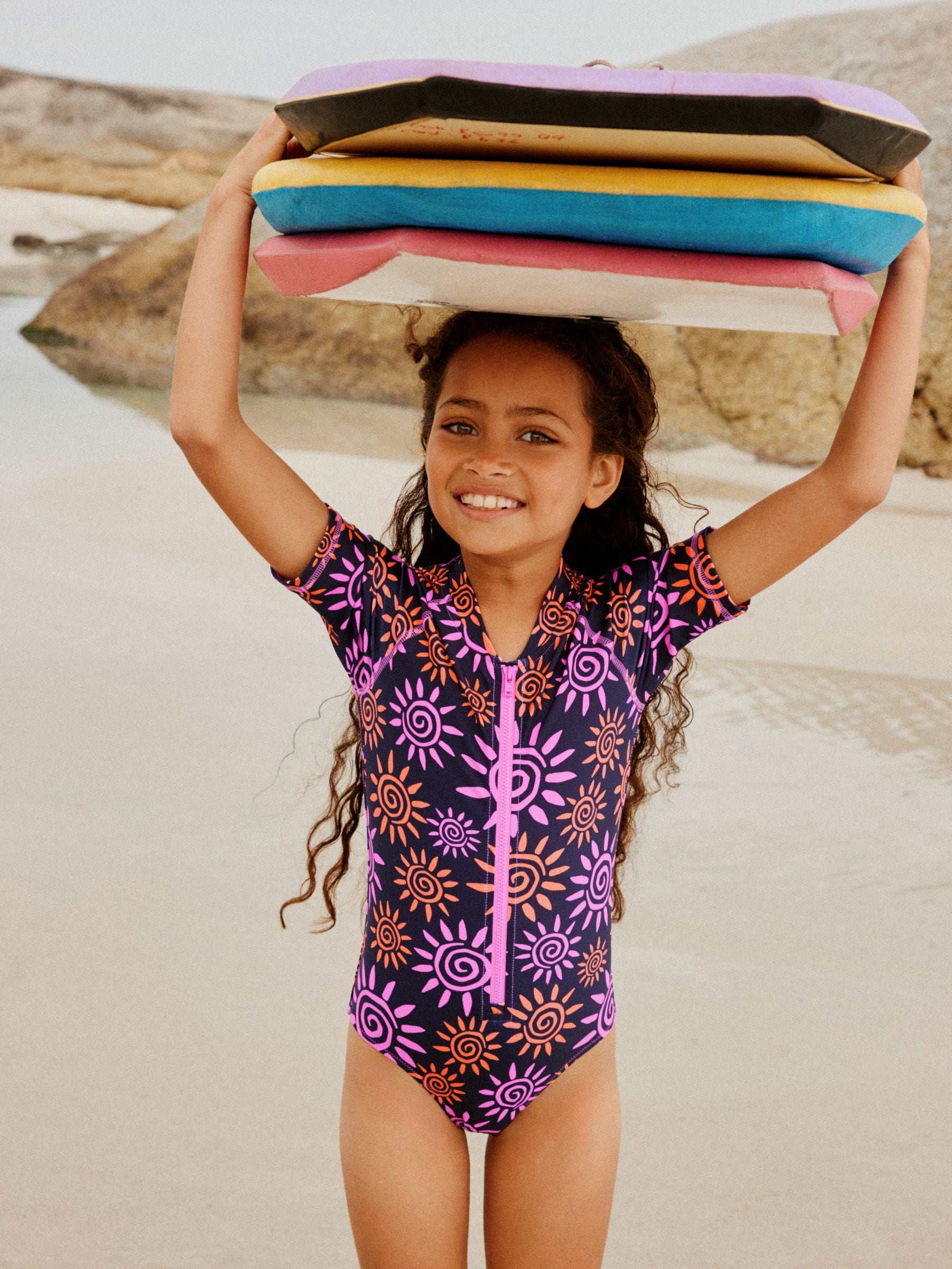 Dsiney Kidz - Black/Pink Sun Short Sleeved Sunsafe Swimsuit (3mths-16yrs) image 3