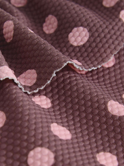 Dsiney Kidz - Chocolate Brown And Pink Polka Dot Ruffle Bikini (3-16yrs) image 7