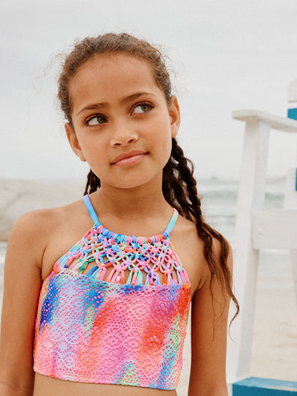 Dsiney Kidz - Multi Tie Dye Macrame Macrame Bikini (3-16yrs) image 5
