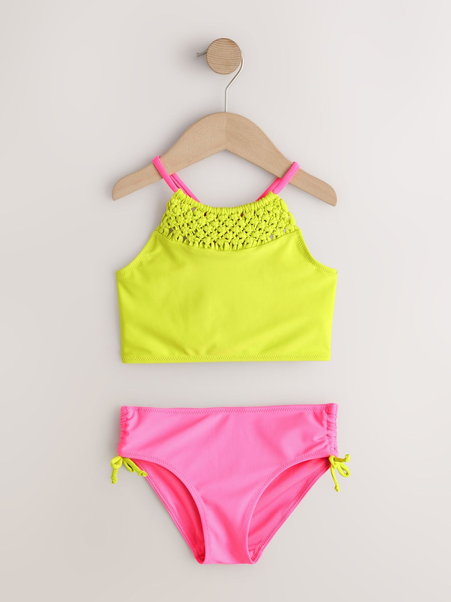 Dsiney Kidz - Pink/Lime Macrame Bikini (3-16yrs) image 5