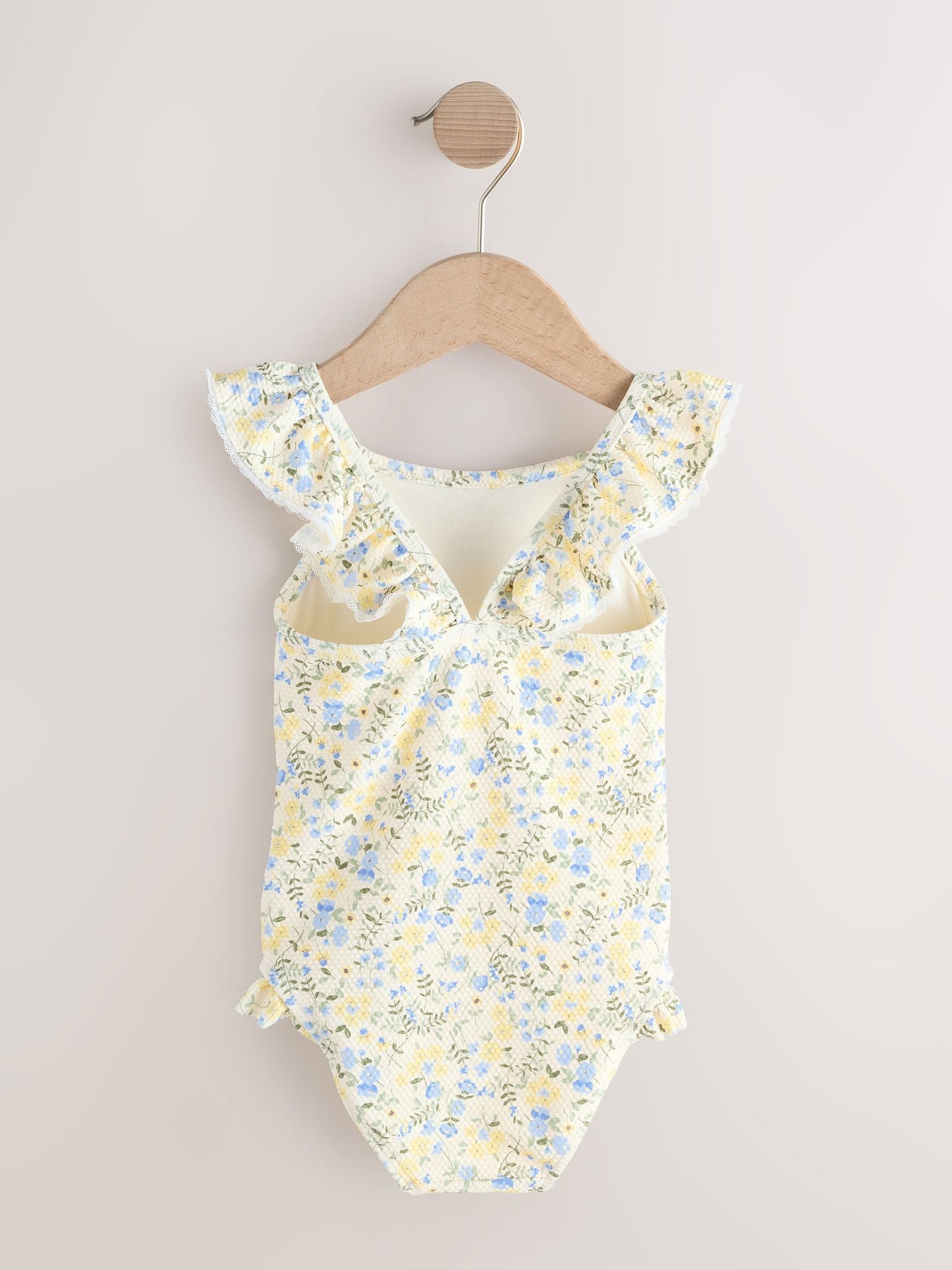 Yellow Ditsy Floral Frill Swimsuit (3mths-7yrs) image 5