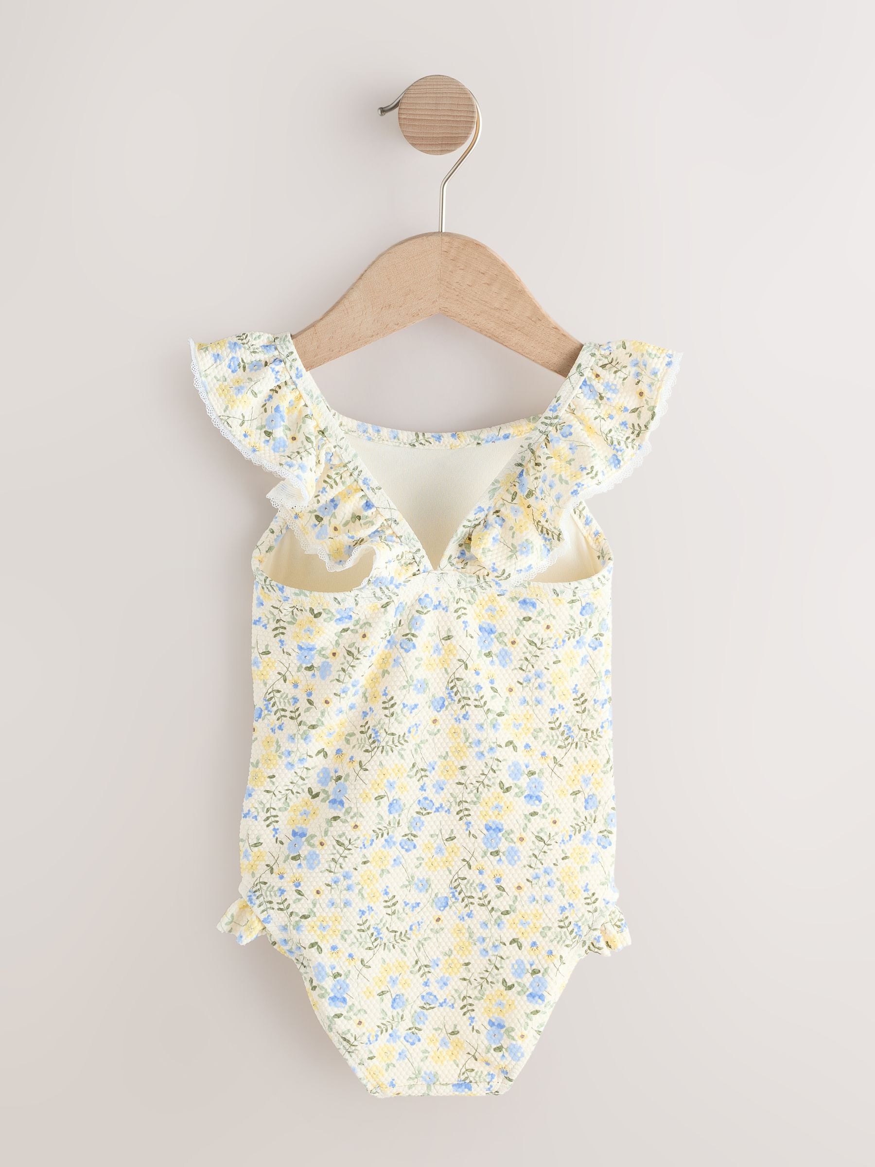 Yellow Ditsy Floral Frill Swimsuit (3mths-7yrs) image 5