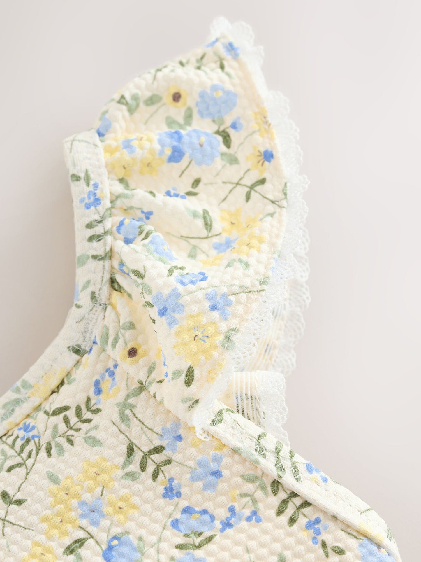Yellow Ditsy Floral Frill Swimsuit (3mths-7yrs) image 6
