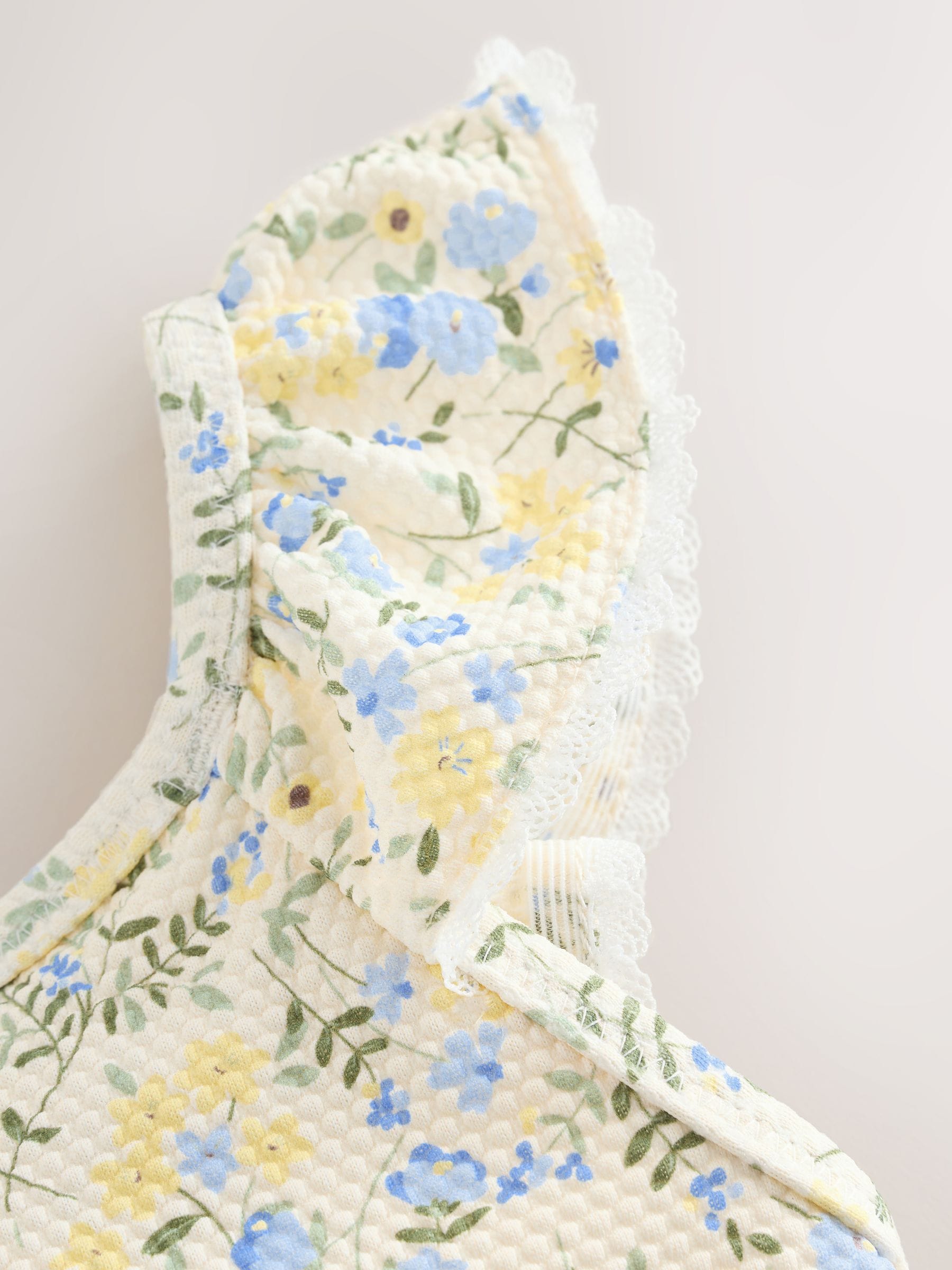 Yellow Ditsy Floral Frill Swimsuit (3mths-7yrs) image 6
