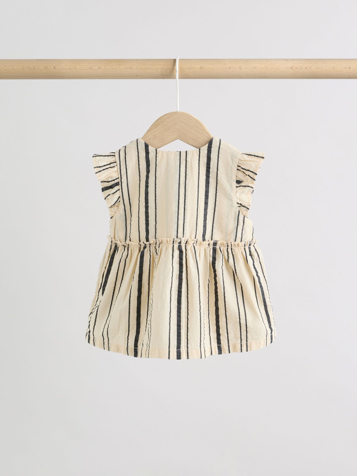 Black/White Stripe Baby Woven Top and Trousers Set 2 Piece (0mths-2yrs) image 3