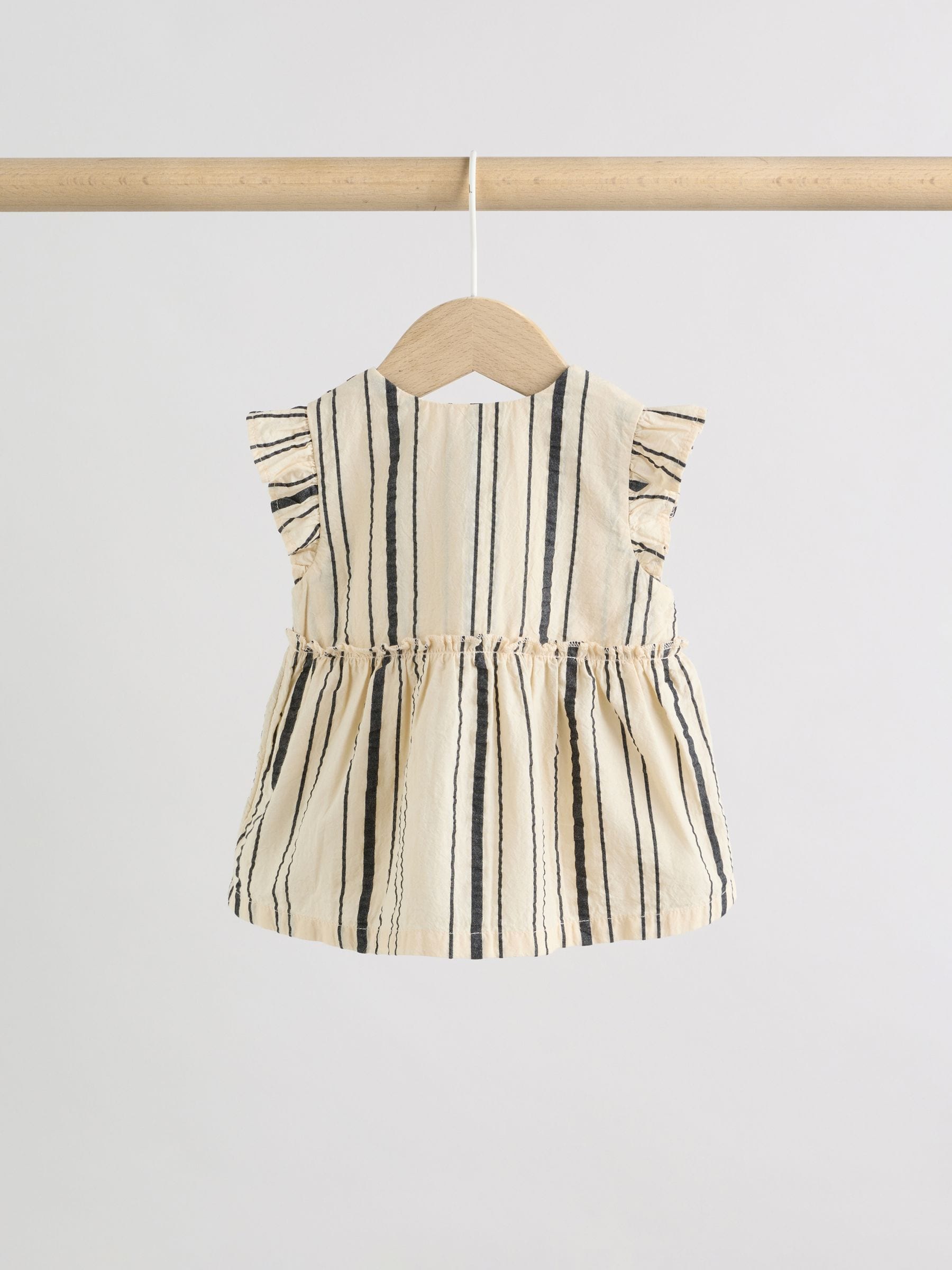 Black/White Stripe Baby Woven Top and Trousers Set 2 Piece (0mths-2yrs) image 3