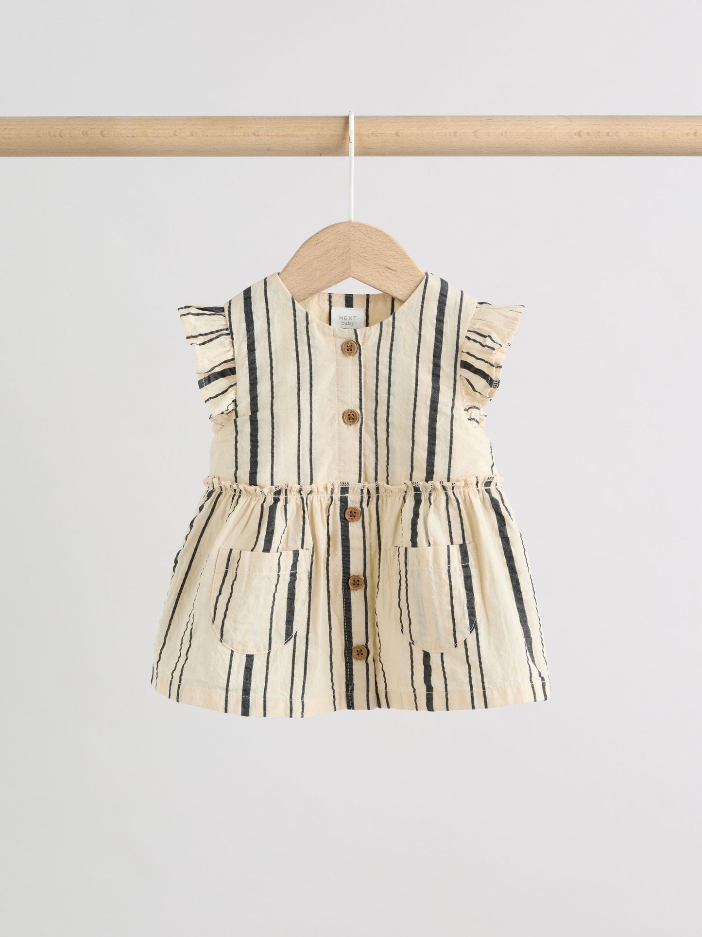 Black/White Stripe Baby Woven Top and Trousers Set 2 Piece (0mths-2yrs) image 4