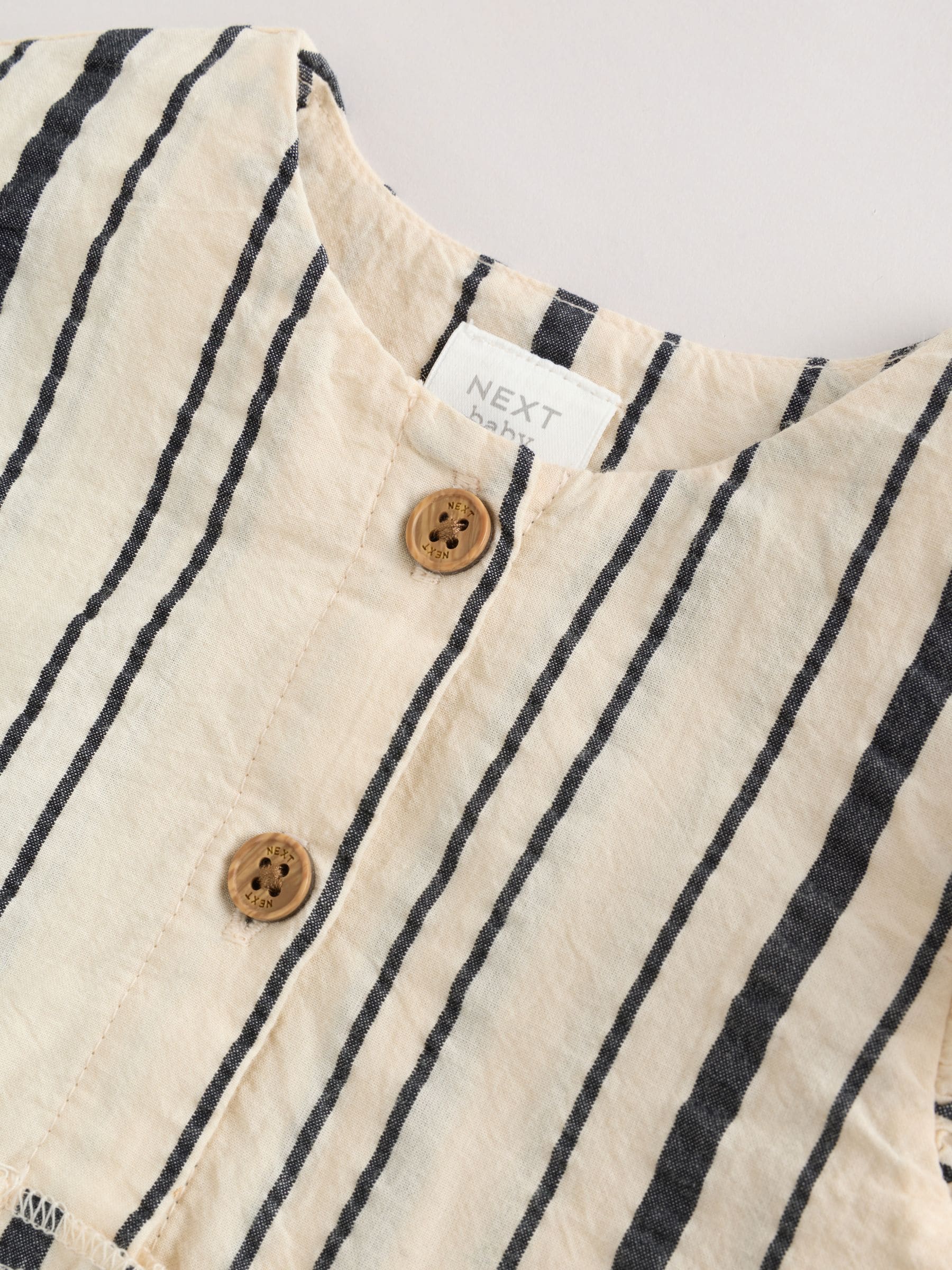 Black/White Stripe Baby Woven Top and Trousers Set 2 Piece (0mths-2yrs) image 7