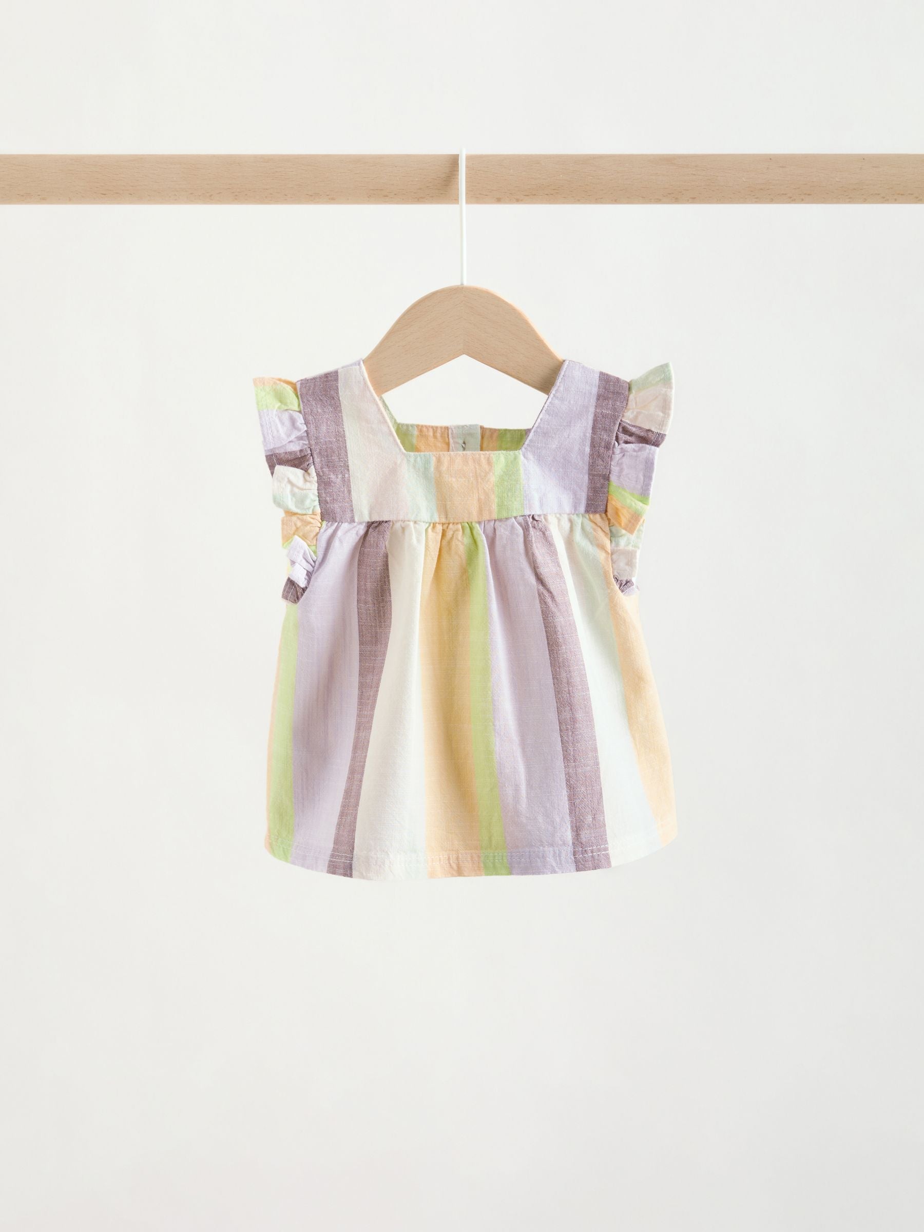 Multi Stripe Woven Baby Top and Shorts Set 2 Piece (0mths-2yrs) image 5