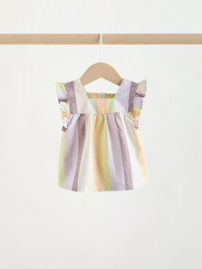 Multi Stripe Woven Baby Top and Shorts Set 2 Piece (0mths-2yrs) image 5