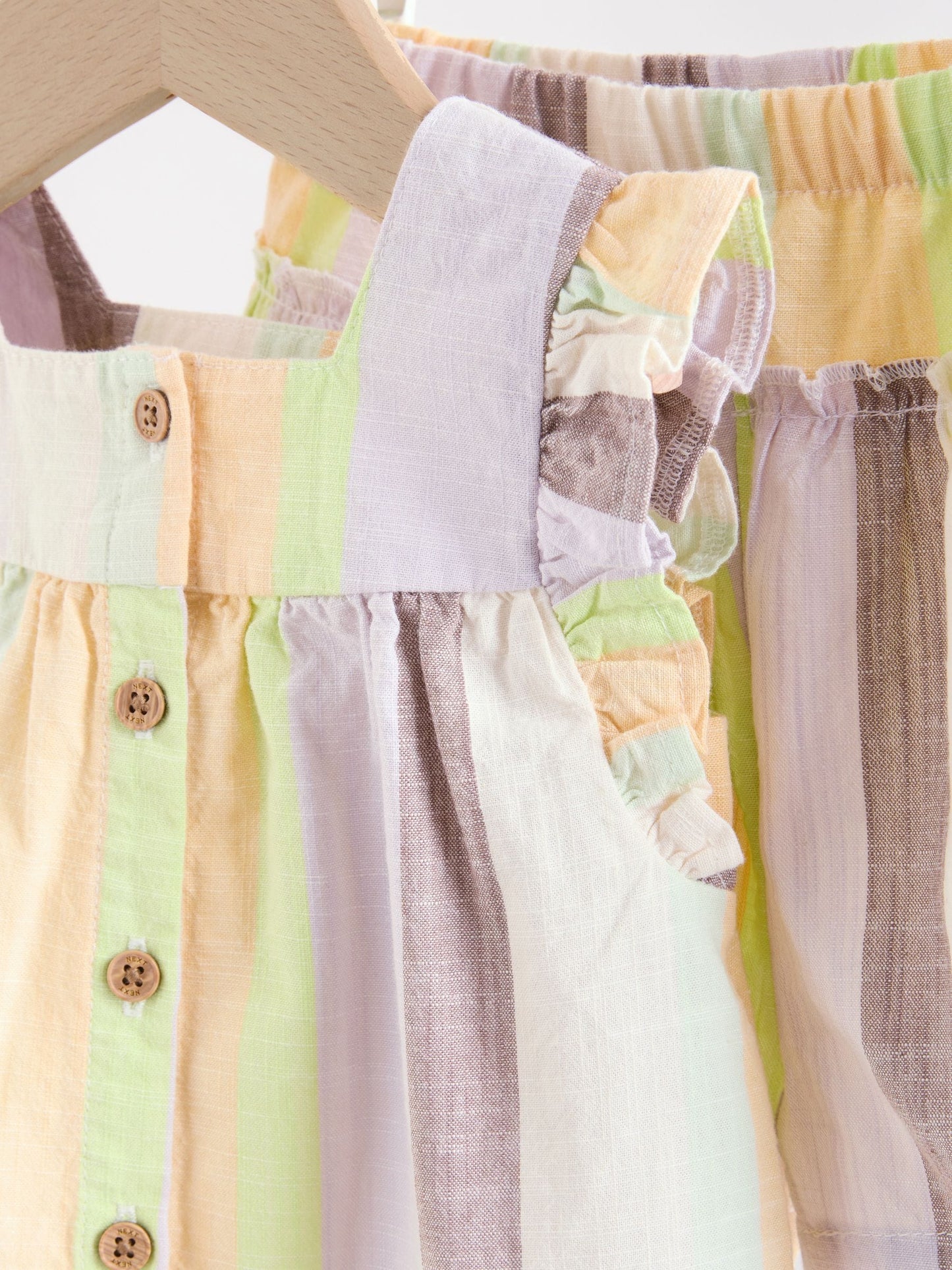 Multi Stripe Woven Baby Top and Shorts Set 2 Piece (0mths-2yrs) image 7
