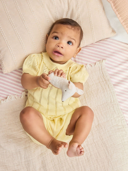Yellow Baby Knitted Top and Shorts Set 2 Piece (0mths-2yrs) image 2