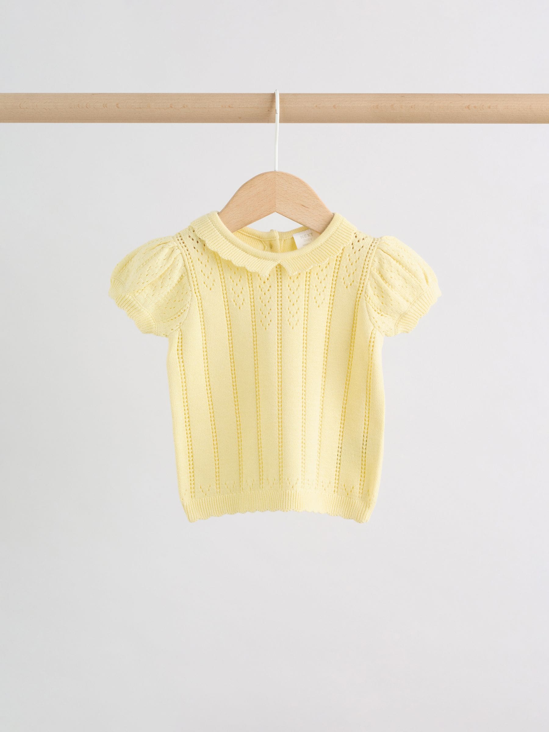 Yellow Baby Knitted Top and Shorts Set 2 Piece (0mths-2yrs) image 7