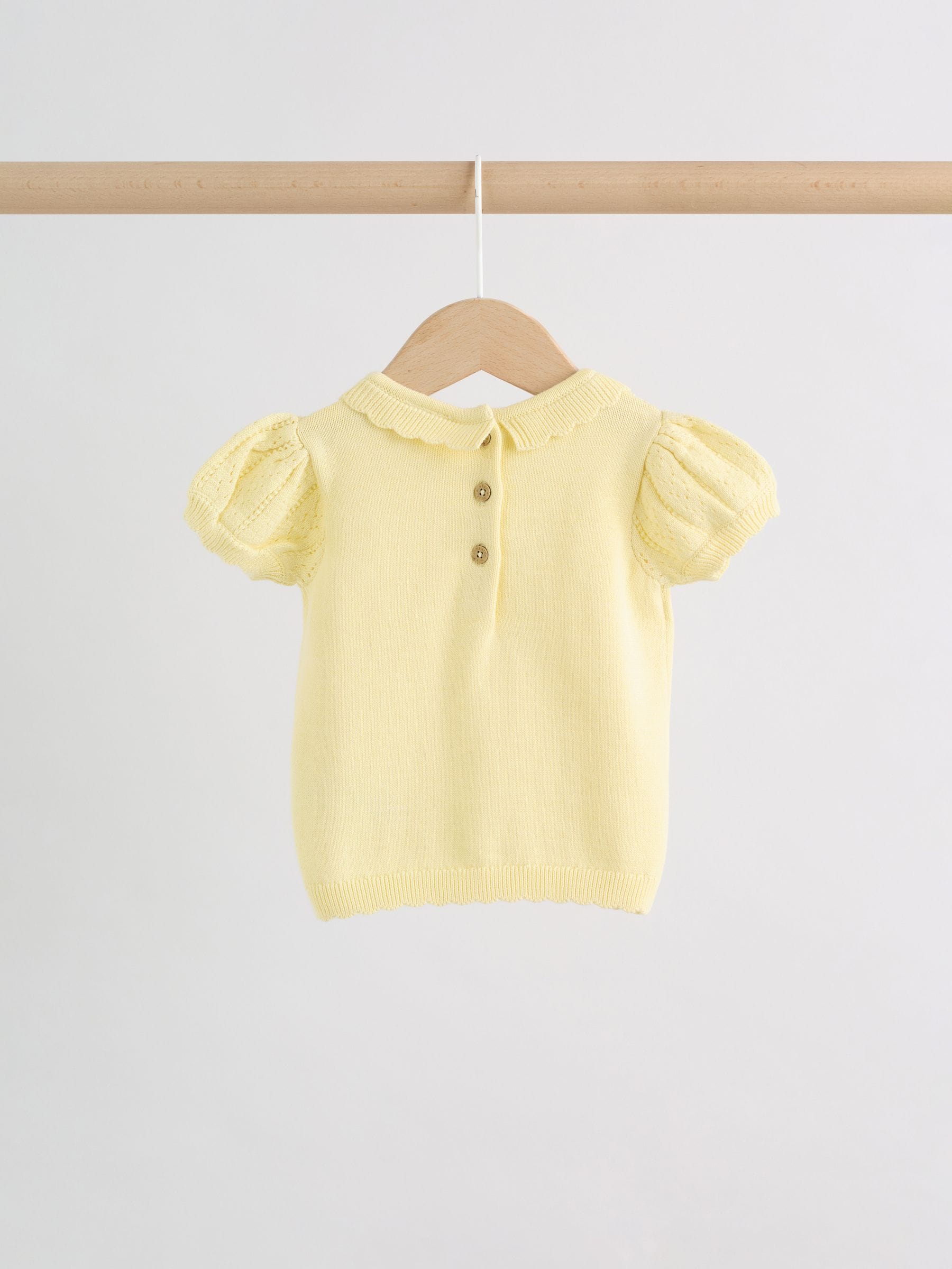 Yellow Baby Knitted Top and Shorts Set 2 Piece (0mths-2yrs) image 8