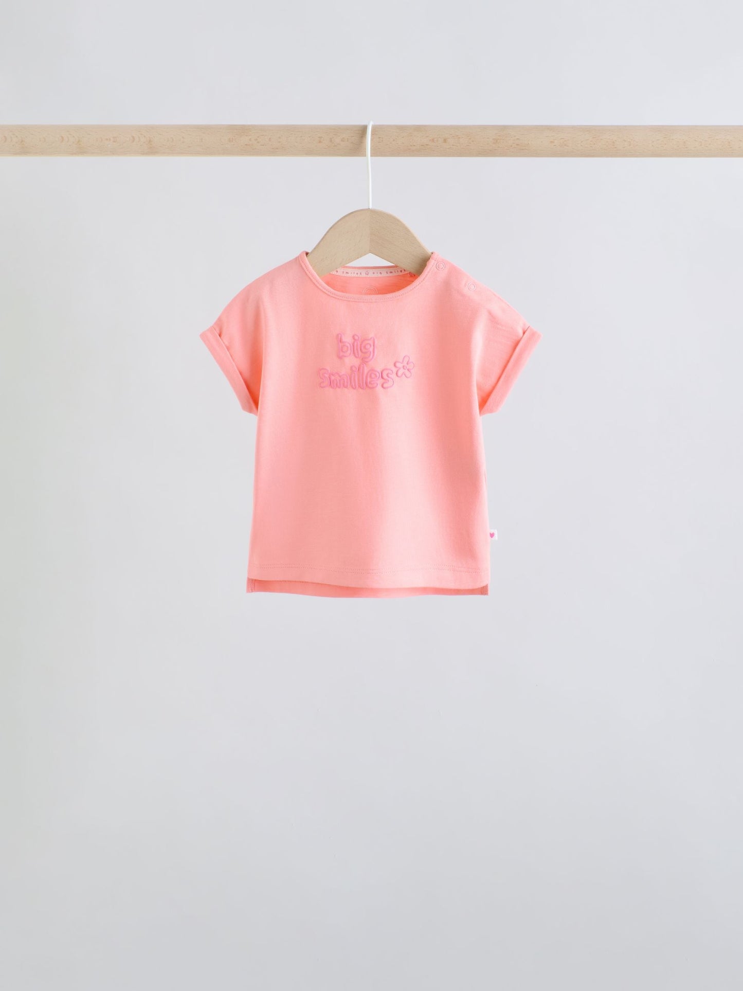 Pink Slogan Short Sleeve Top and Shorts Baby Set 6 Piece (0mths-2yrs) image 2