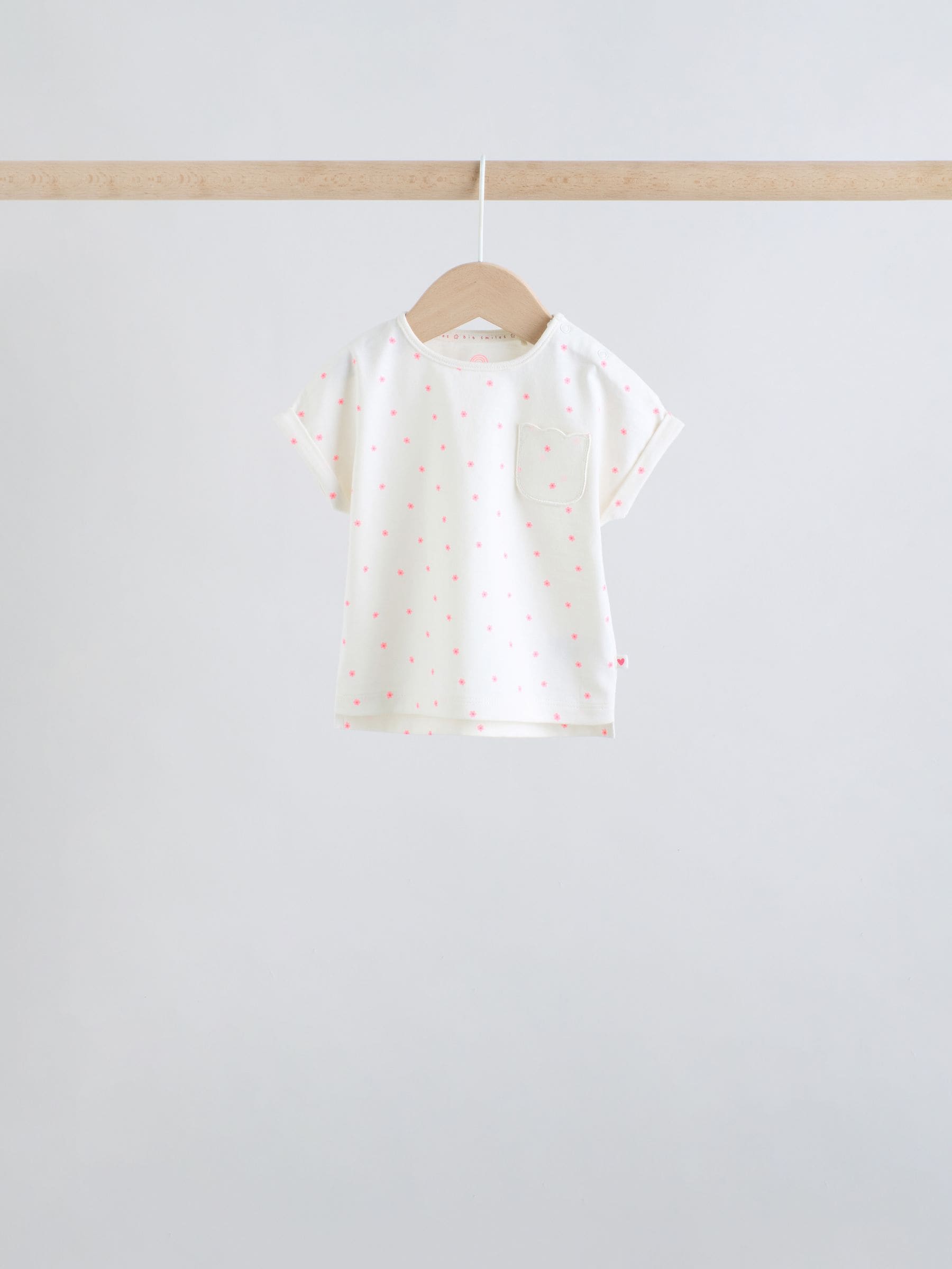 Pink Slogan Short Sleeve Top and Shorts Baby Set 6 Piece (0mths-2yrs) image 6