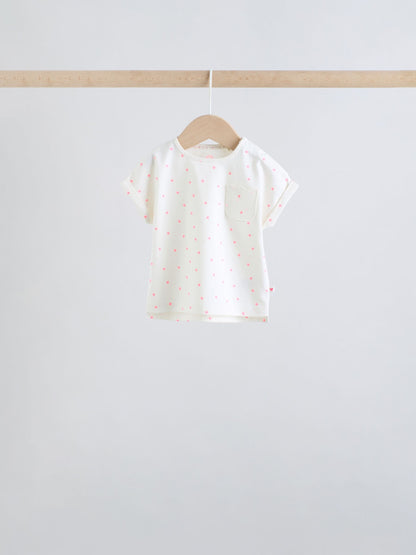 Pink Slogan Short Sleeve Top and Shorts Baby Set 6 Piece (0mths-2yrs) image 6