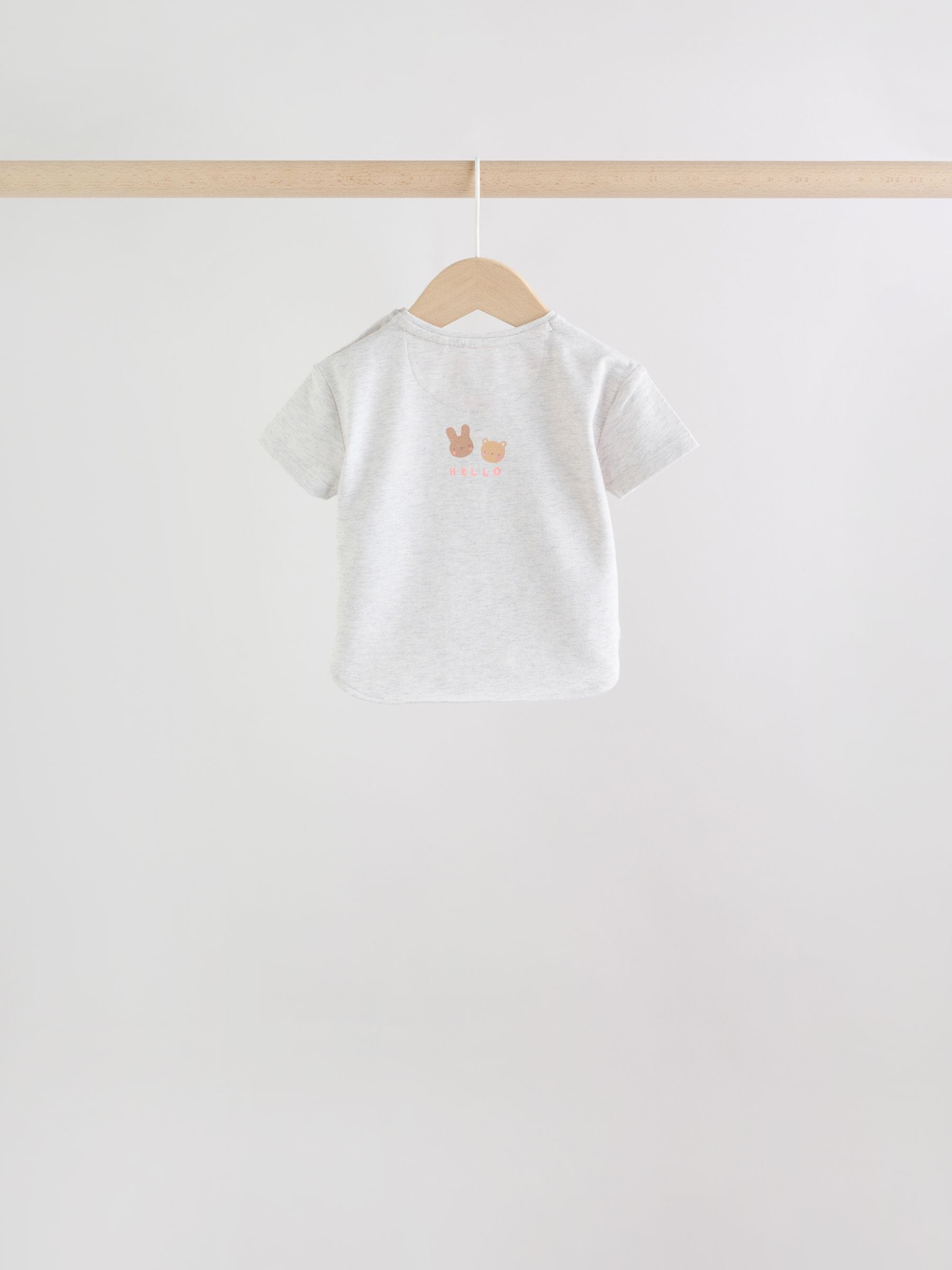 Grey and Pink Short Sleeve Top and Leggings Baby Set 6 Piece (0mths-3yrs) image 4