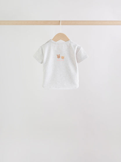 Grey and Pink Short Sleeve Top and Leggings Baby Set 6 Piece (0mths-3yrs) image 4