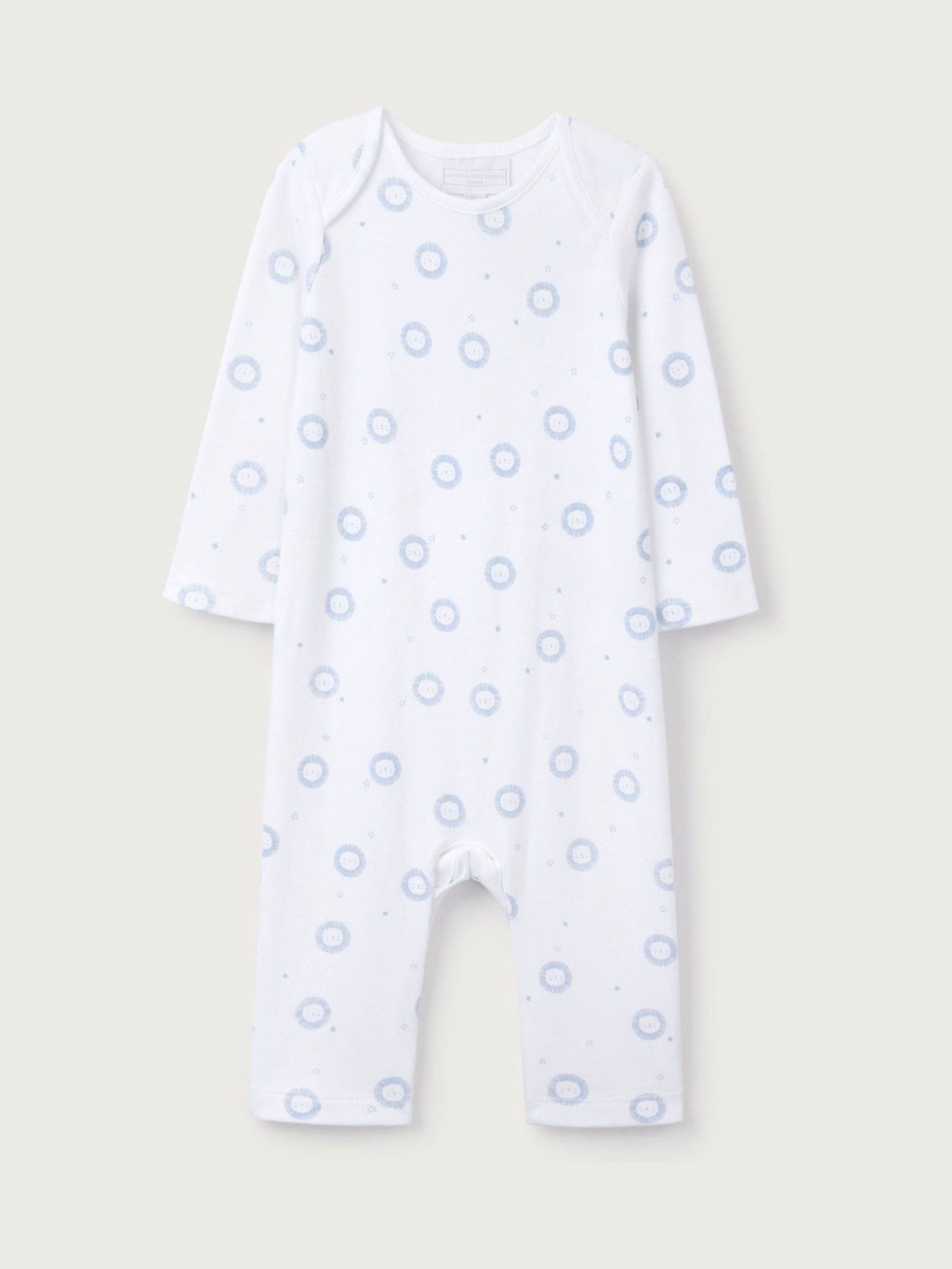 The White Company White & Blue Lion Sleepsuit image 4