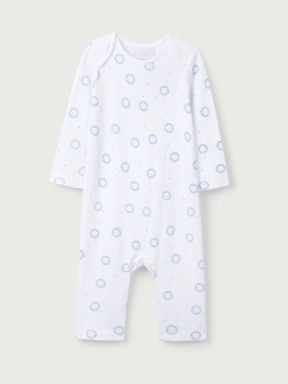 The White Company White & Blue Lion Sleepsuit image 4
