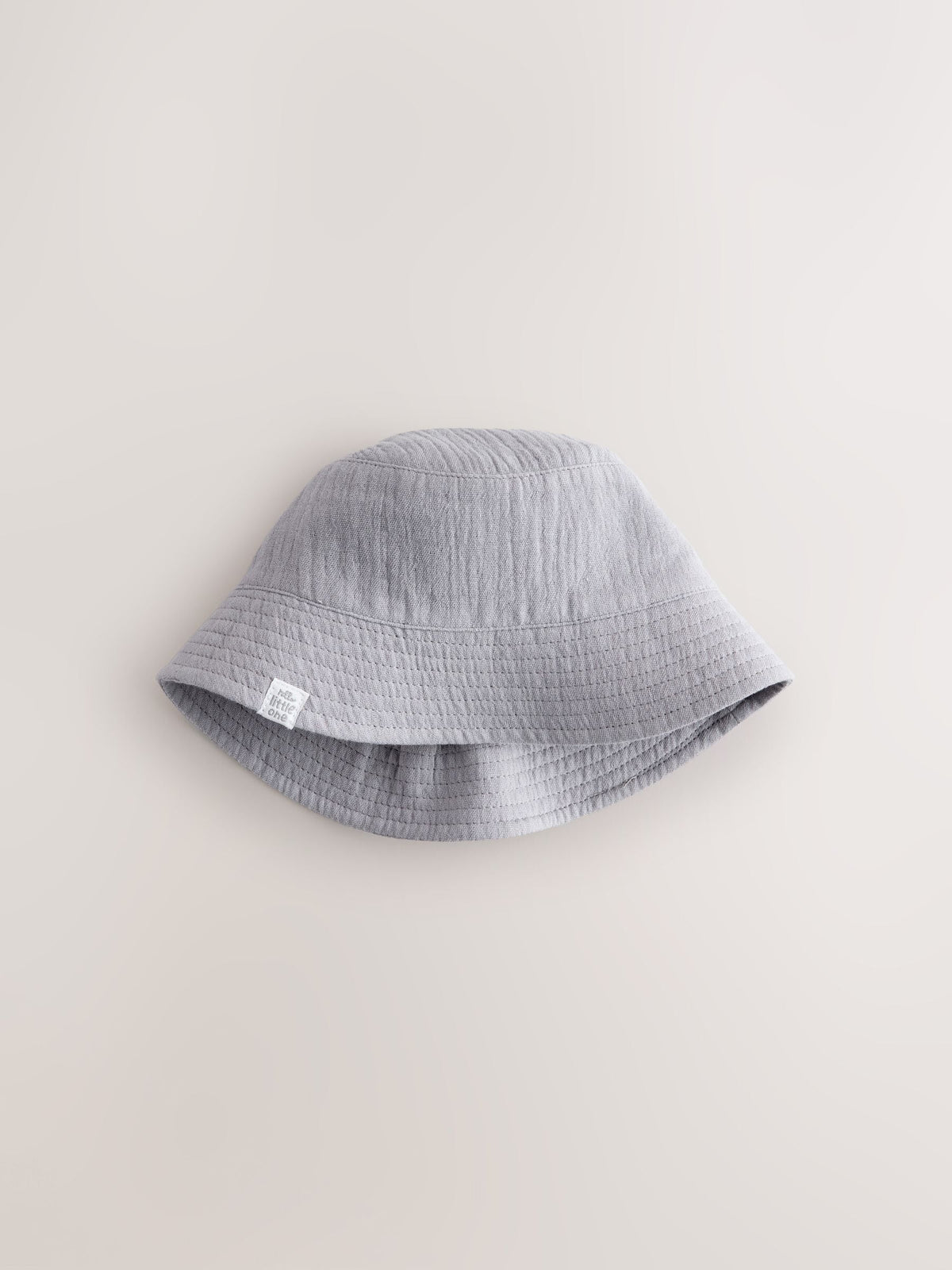Grey and White Crinkle Baby Bucket Hats 2 Pack image 2