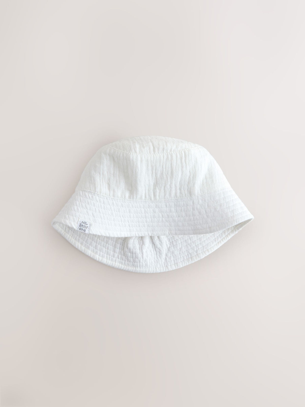 Grey and White Crinkle Baby Bucket Hats 2 Pack image 3