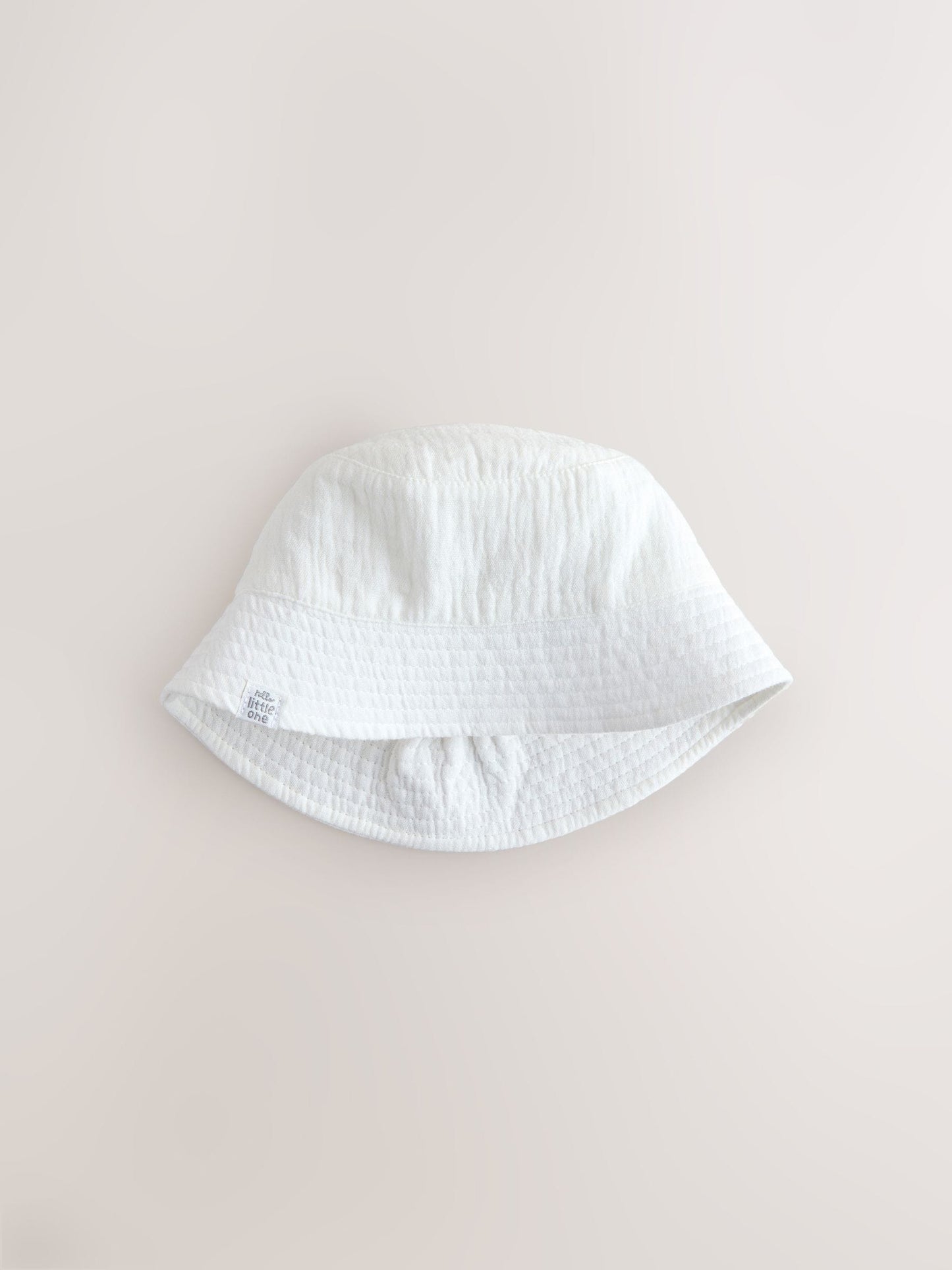 Grey and White Crinkle Baby Bucket Hats 2 Pack image 3