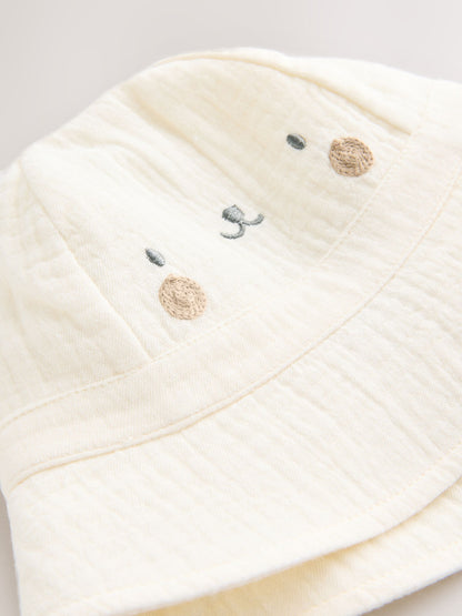 Neutral Bear Baby Bucket Hat image 2
