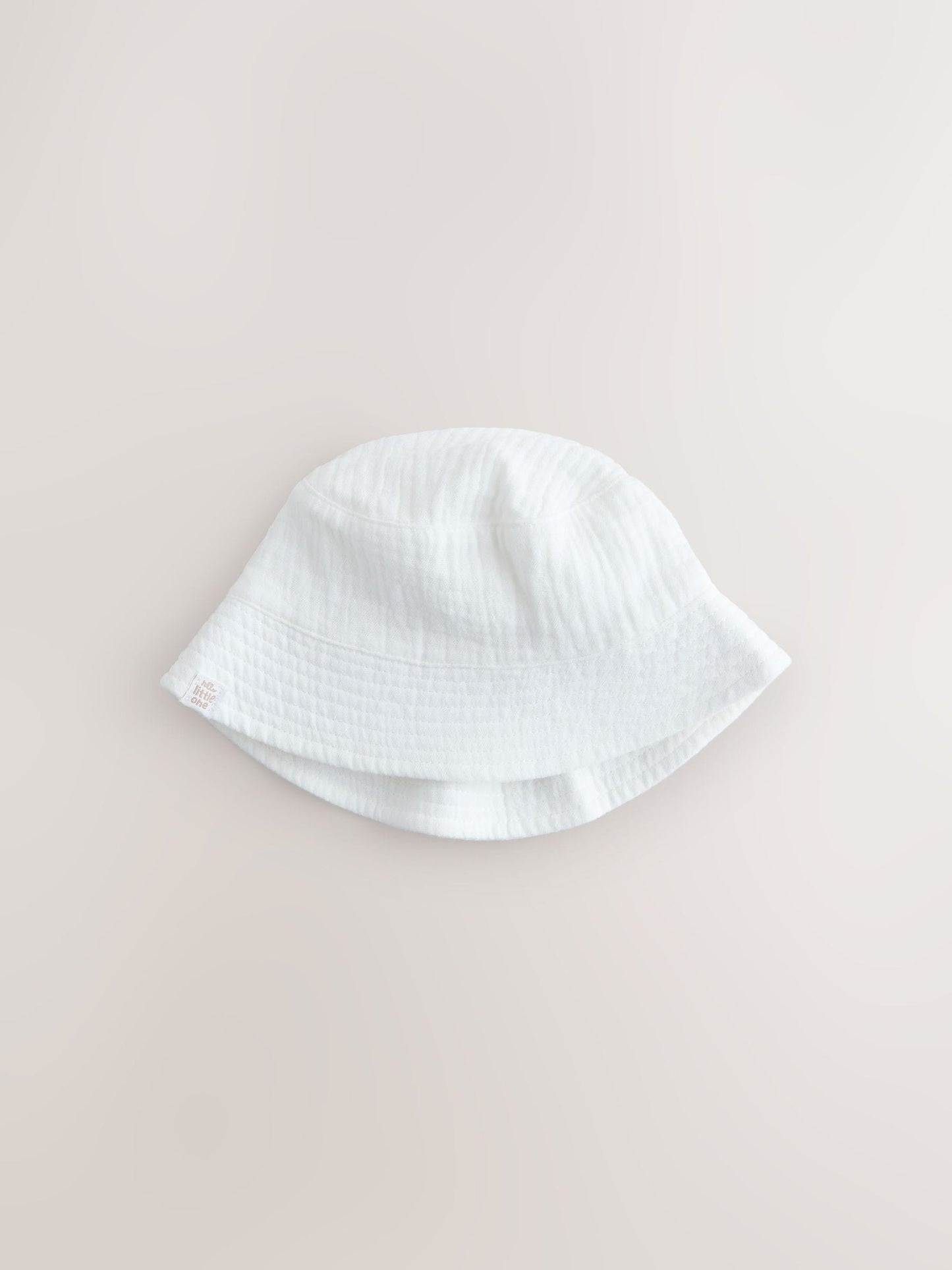 Neutral Crinkle Baby Bucket Hats 2 Pack image 3