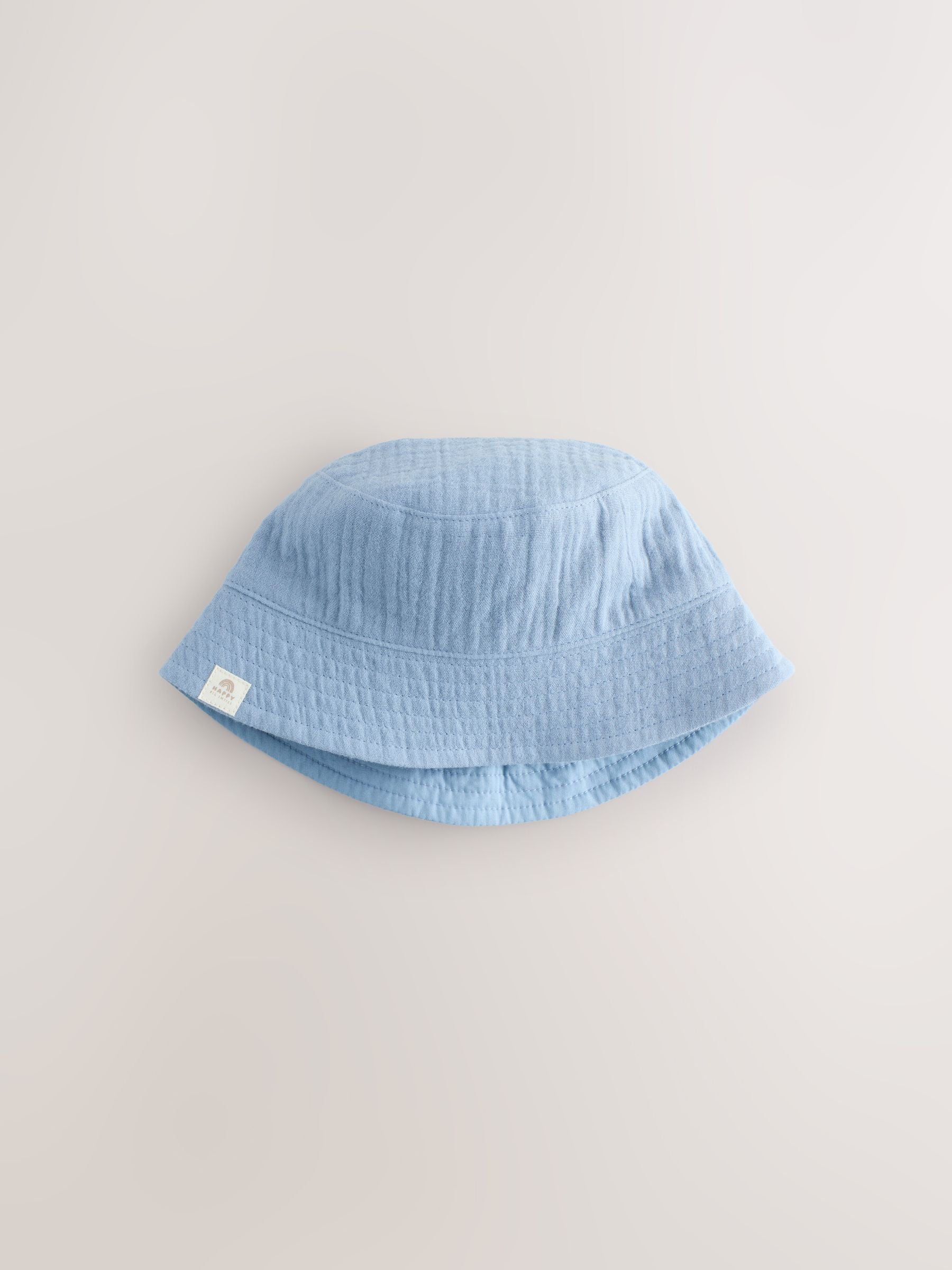 Blue and Beige Baby Bucket Hats 2 Pack image 2