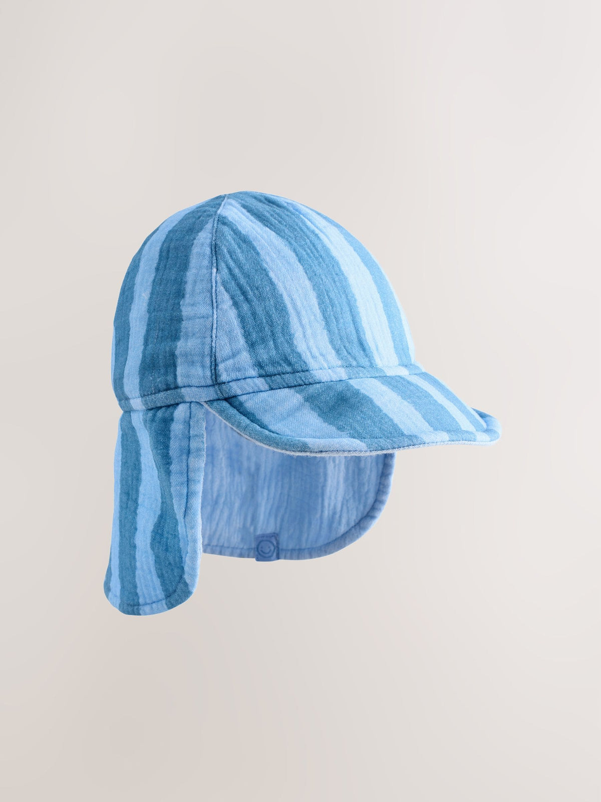 Blue Tonal Stripe Legionnaire Baby Summer Hat image 2