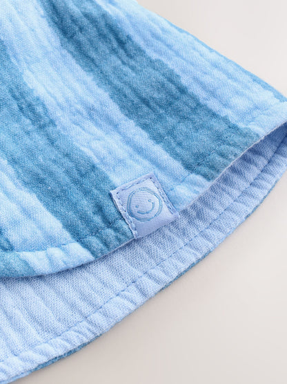 Blue Tonal Stripe Legionnaire Baby Summer Hat image 3
