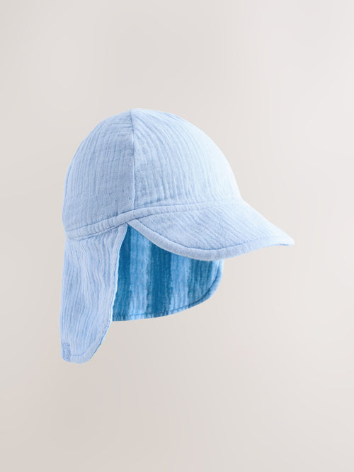 Blue Tonal Stripe Legionnaire Baby Summer Hat image 1