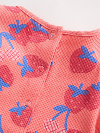 Red Strawberry Rib Top and Leggings Baby Set 2 Piece (0mths-2yrs) image 4