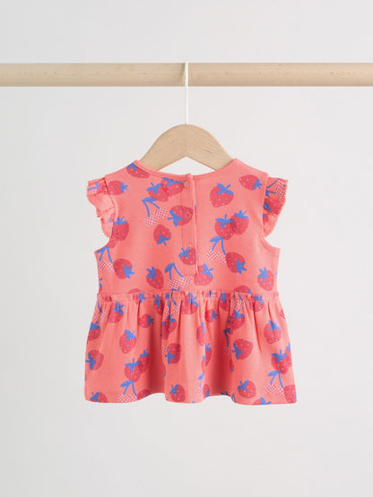 Red Strawberry Rib Top and Leggings Baby Set 2 Piece (0mths-2yrs) image 5