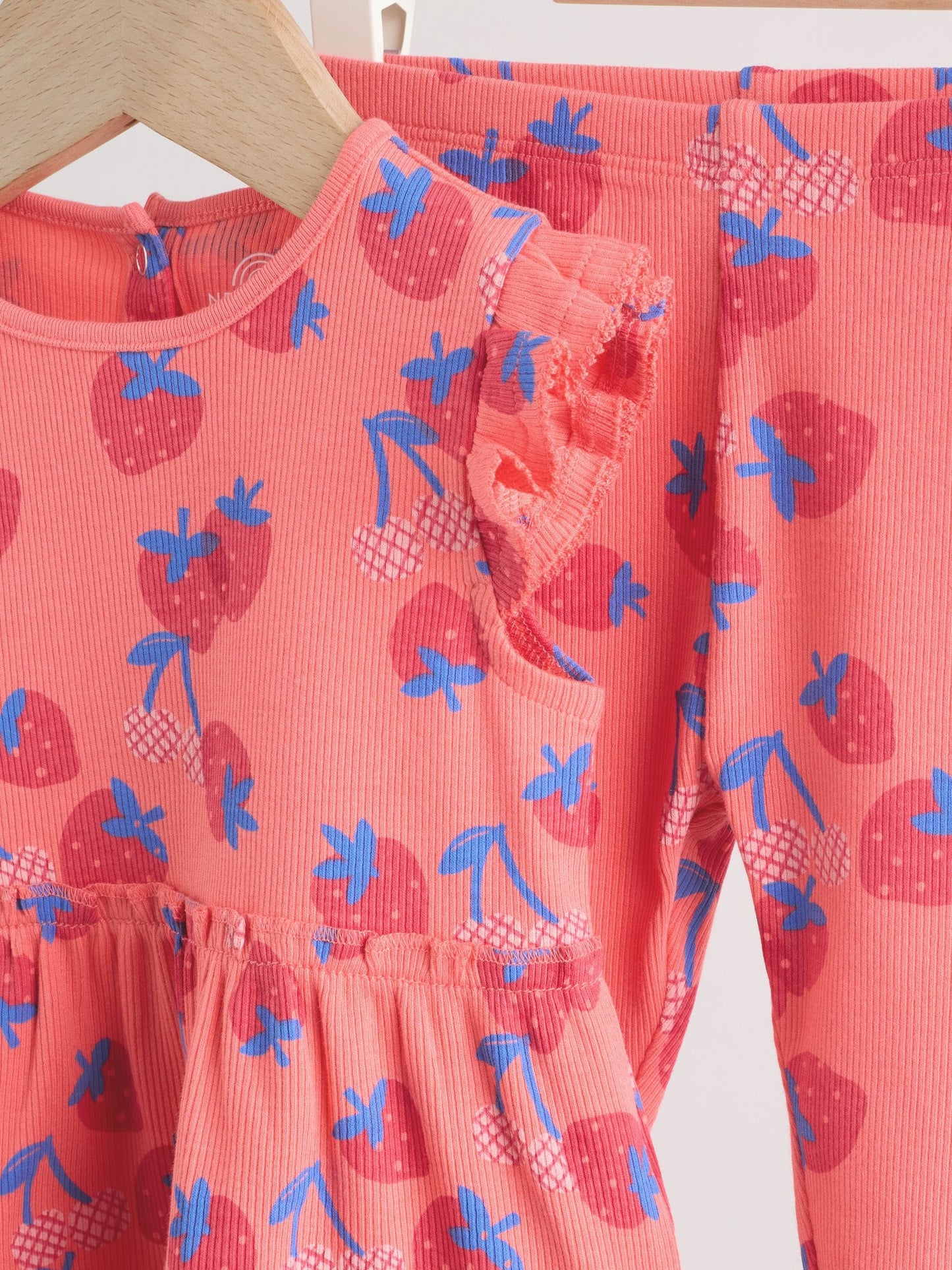 Red Strawberry Rib Top and Leggings Baby Set 2 Piece (0mths-2yrs) image 7