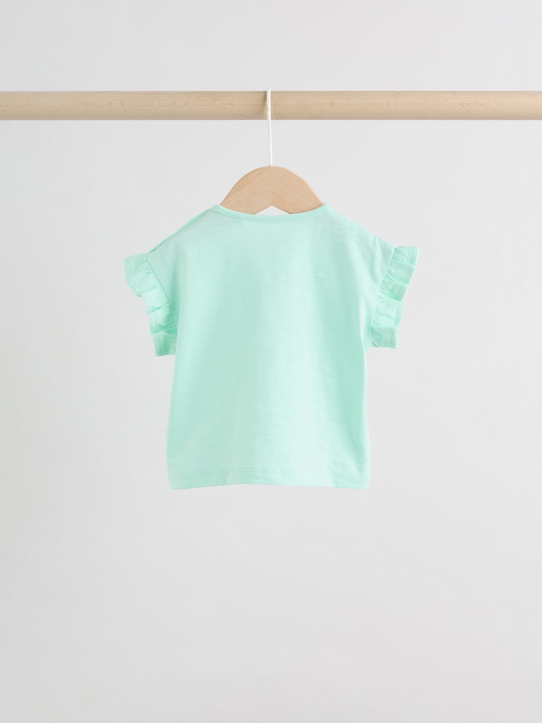 Green Pink Ladybird Short Sleeve Baby Top and Short Set 2 Piece (0mths-2yrs) image 4