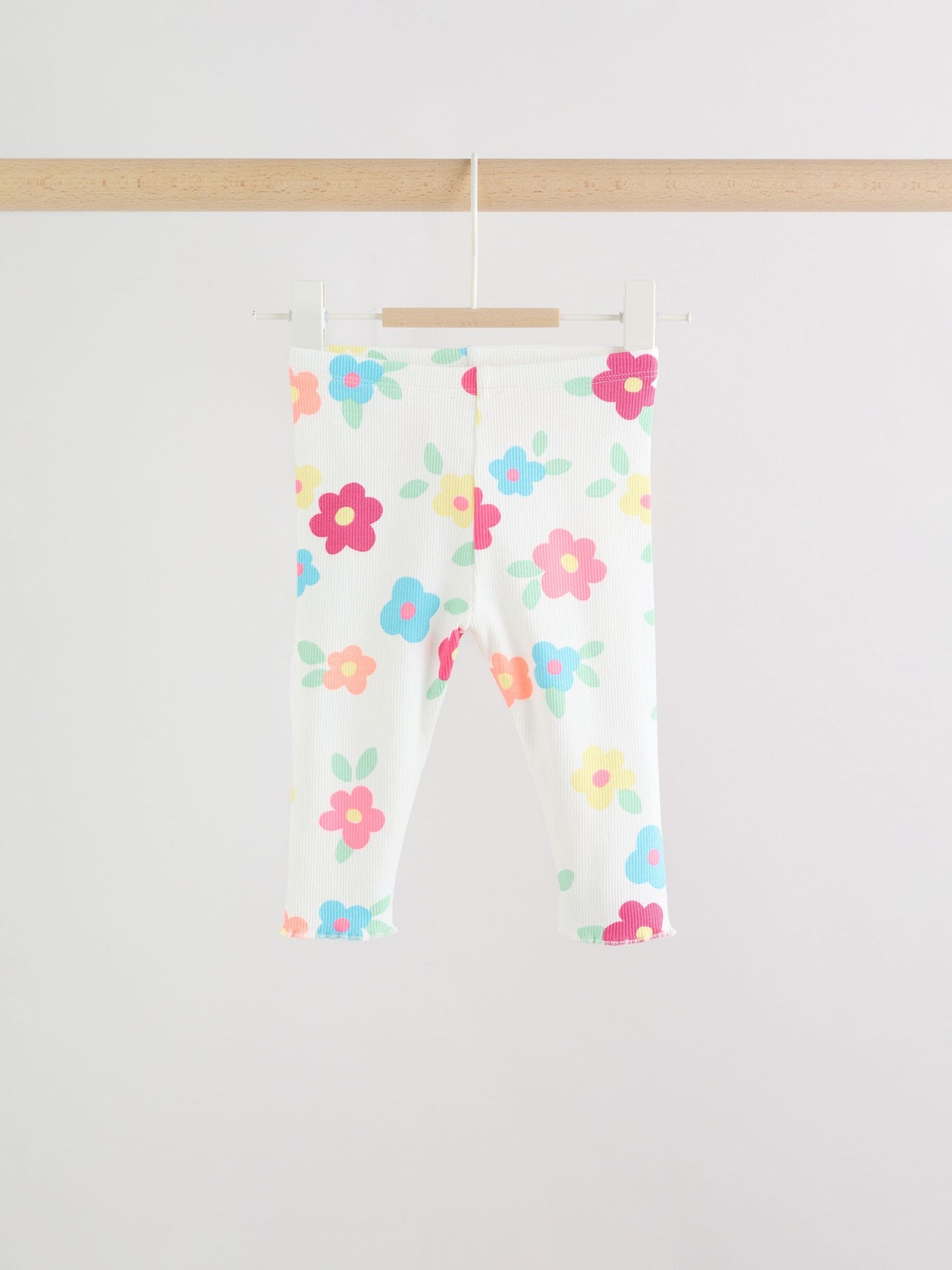 White Flower Rib Top and Leggings Baby Set 2 Piece (0mths-2yrs) image 5