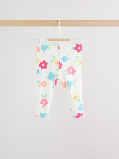 White Flower Rib Top and Leggings Baby Set 2 Piece (0mths-2yrs) image 5