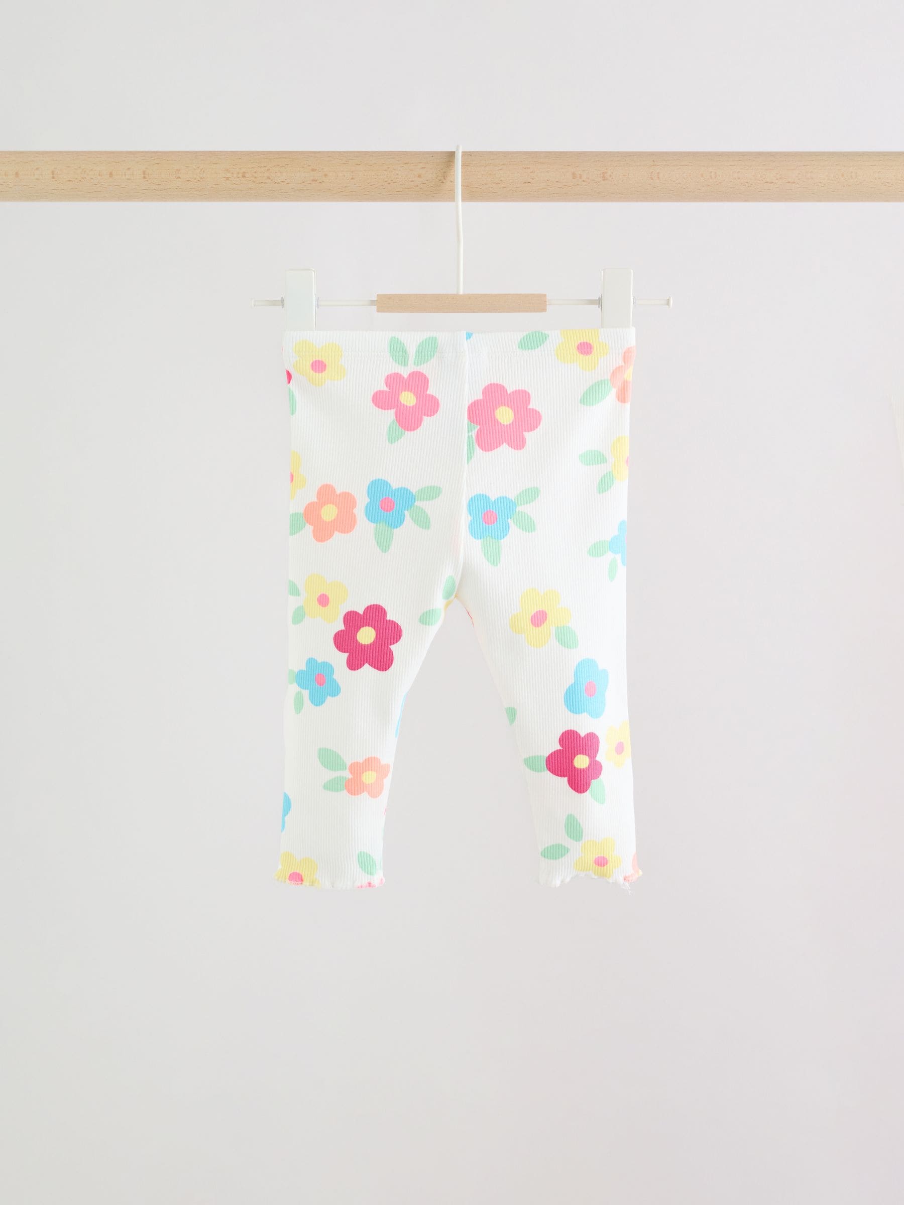 White Flower Rib Top and Leggings Baby Set 2 Piece (0mths-2yrs) image 6