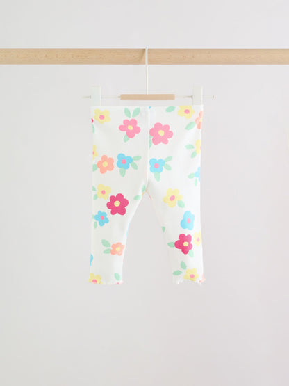 White Flower Rib Top and Leggings Baby Set 2 Piece (0mths-2yrs) image 6