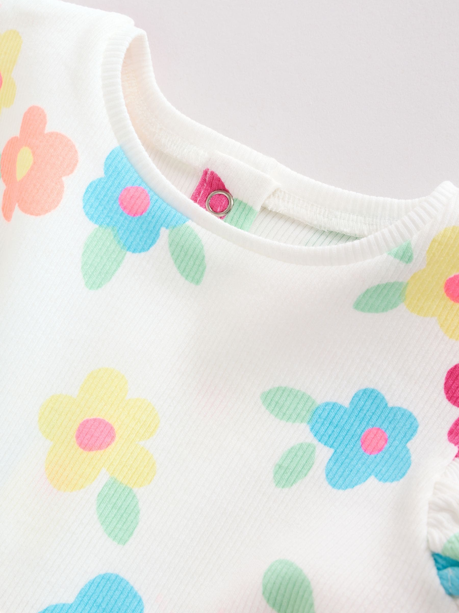 White Flower Rib Top and Leggings Baby Set 2 Piece (0mths-2yrs) image 8