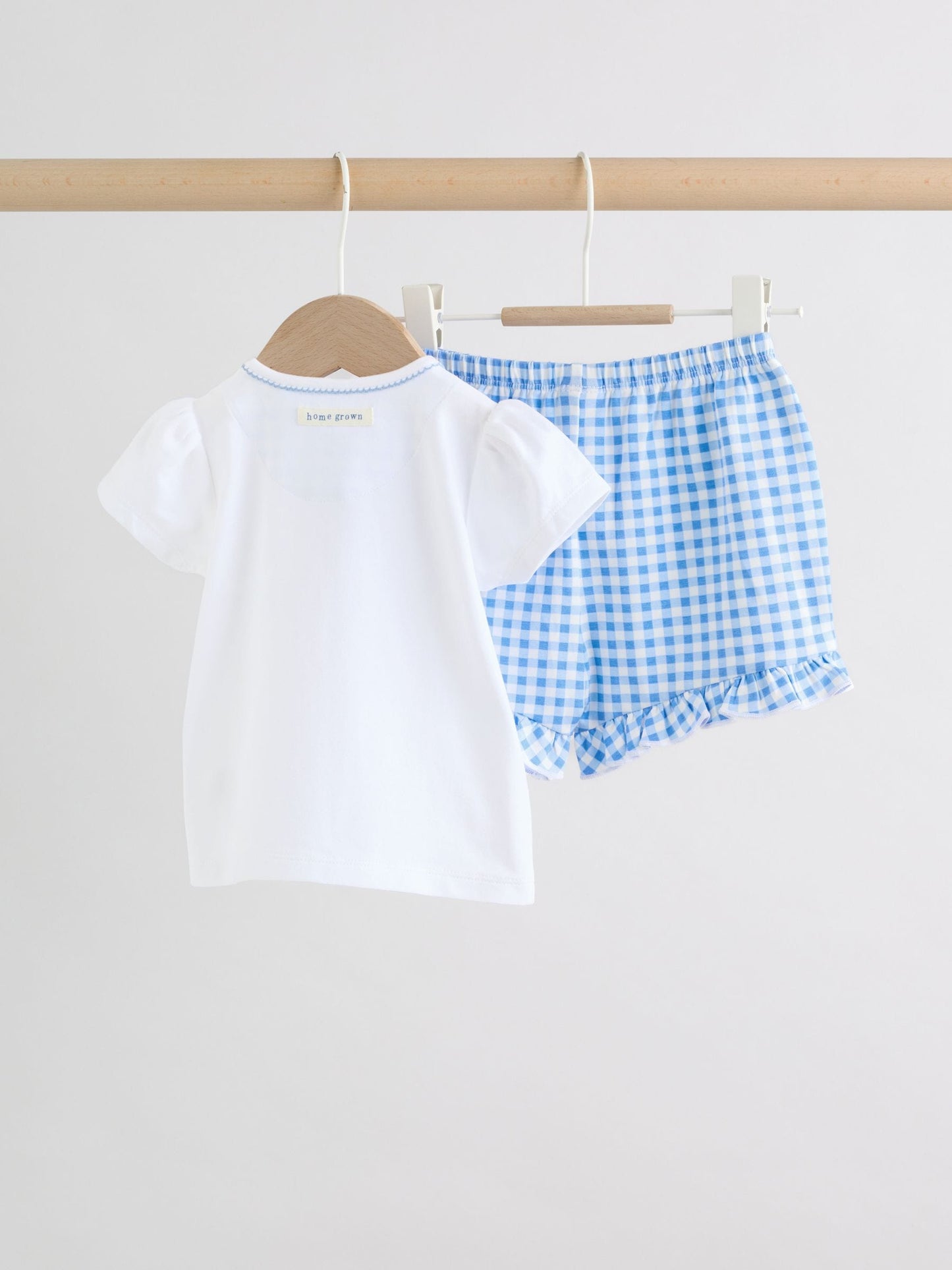 White Picnic Short Sleeve Baby Top and Short Set 2 Piece (0mths-2yrs) image 5
