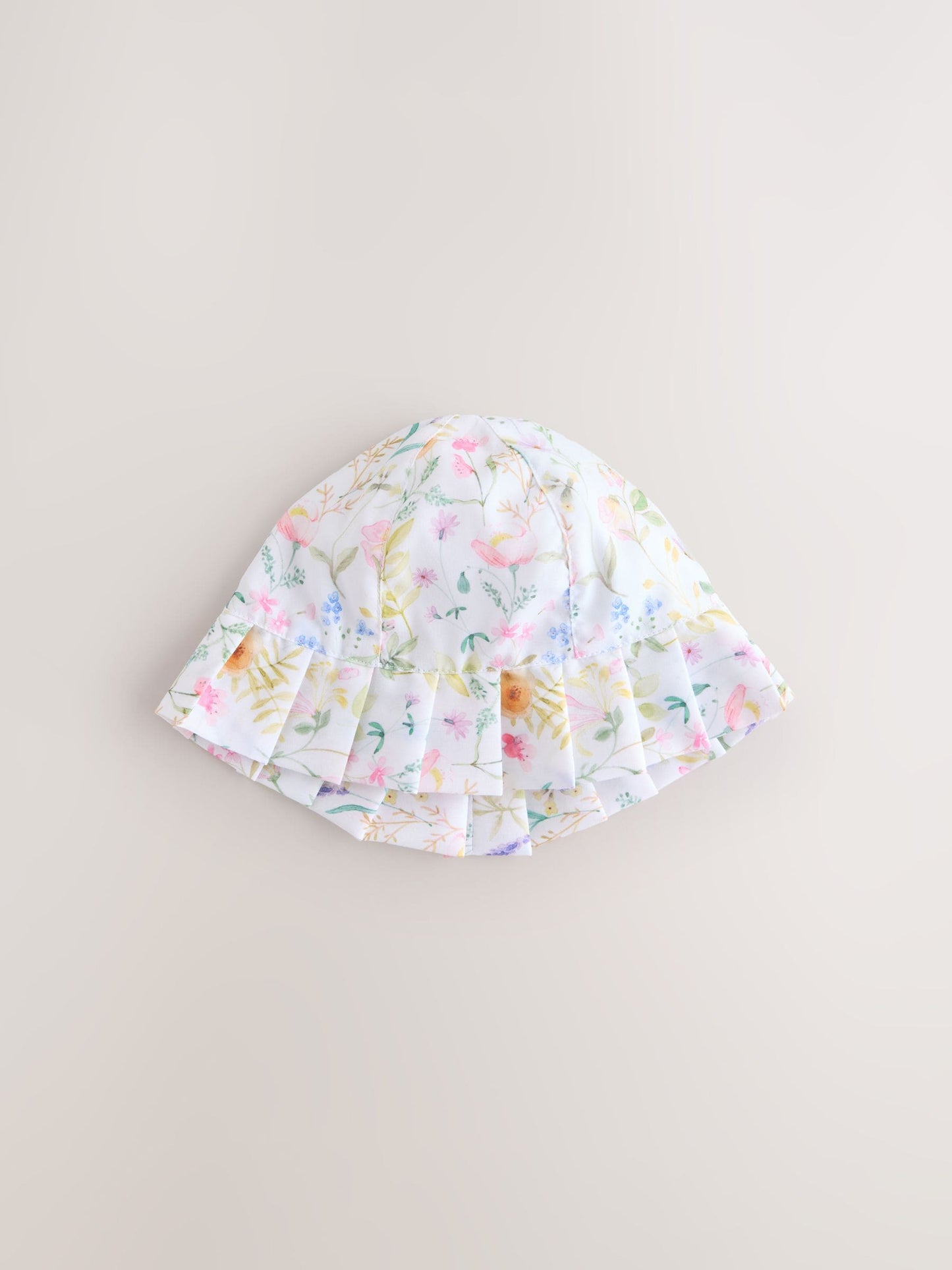 Pink Floral and Gingham Baby Woven Bucket Hats 2 Pack image 2