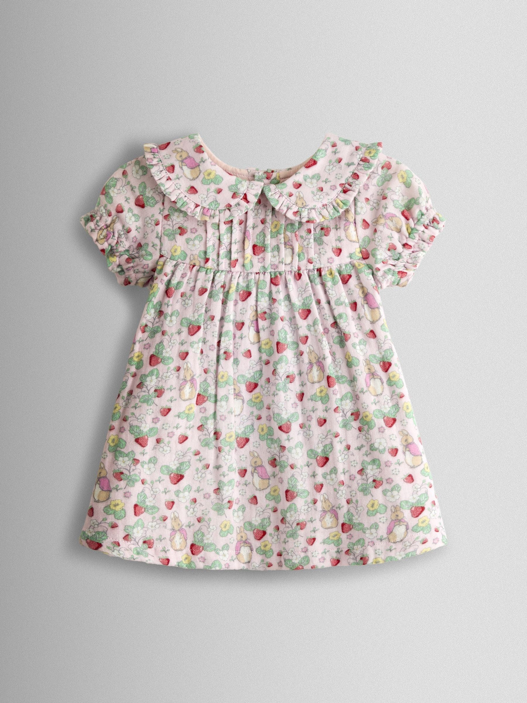 JoJo Maman Bébé Pink Flopsy Bunny Dress, Knicker & Headband Set image 3