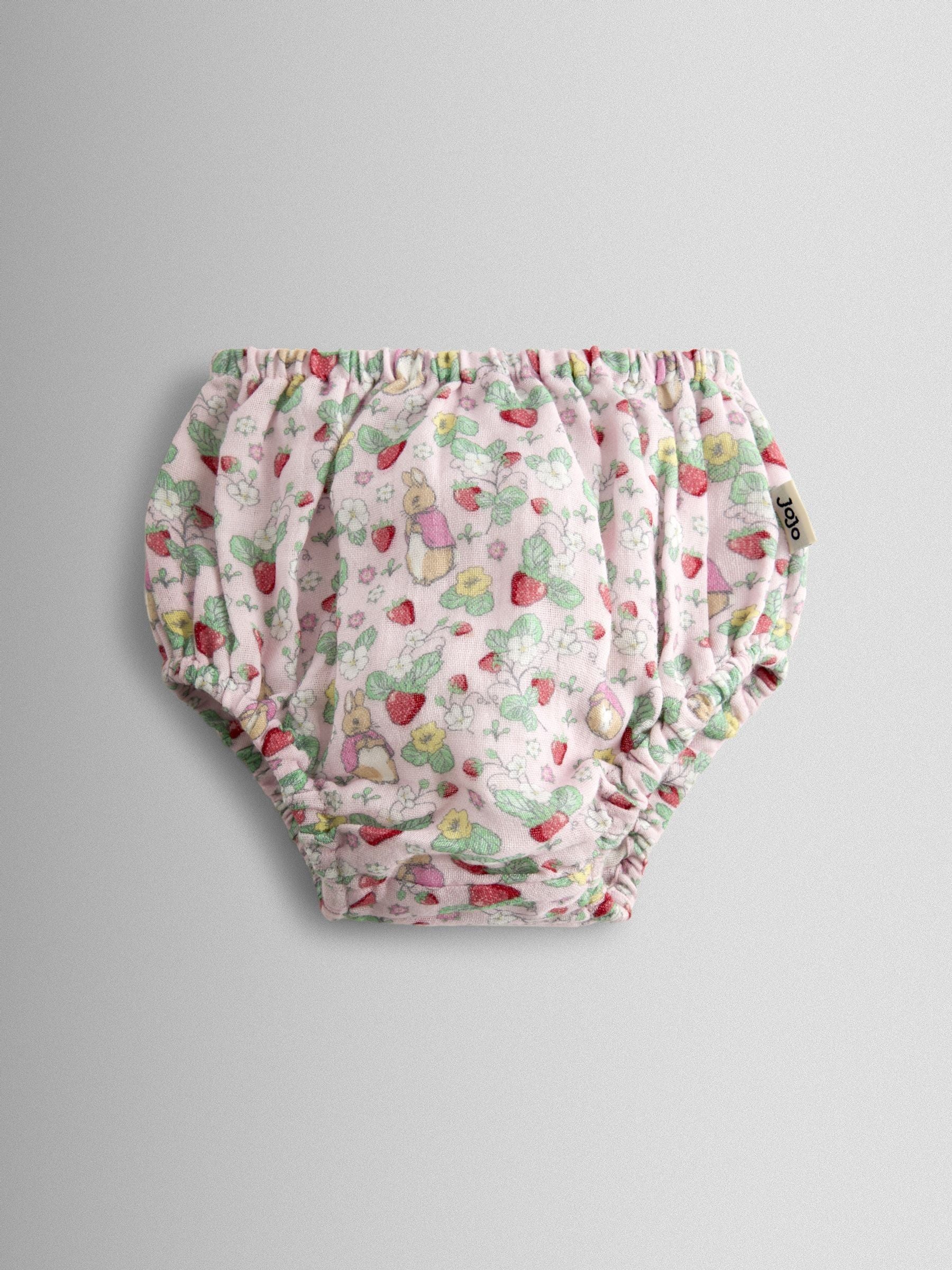 JoJo Maman Bébé Pink Flopsy Bunny Dress, Knicker & Headband Set image 5