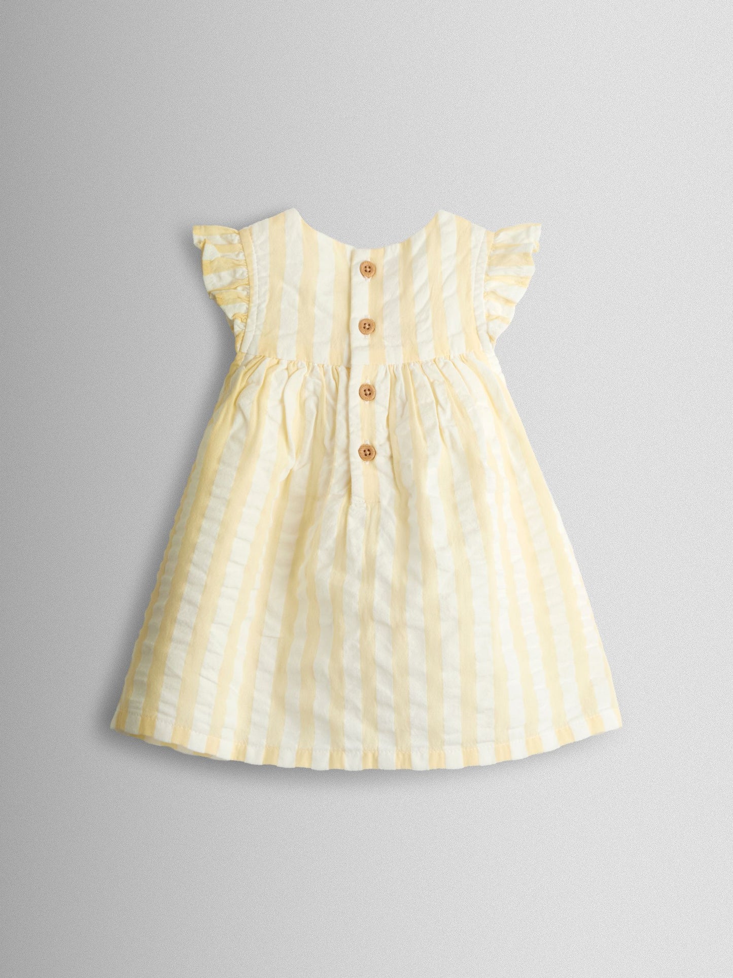 JoJo Maman Bébé Yellow Bunny Embroidered Dress, Knicker and Hat Set image 5